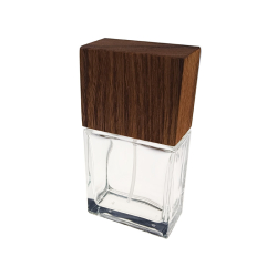 Butelka perfumeryjna kryształowa DAVIDWOOD 100 ml z atomizerem Drewniana nasadka, zakręcana no1